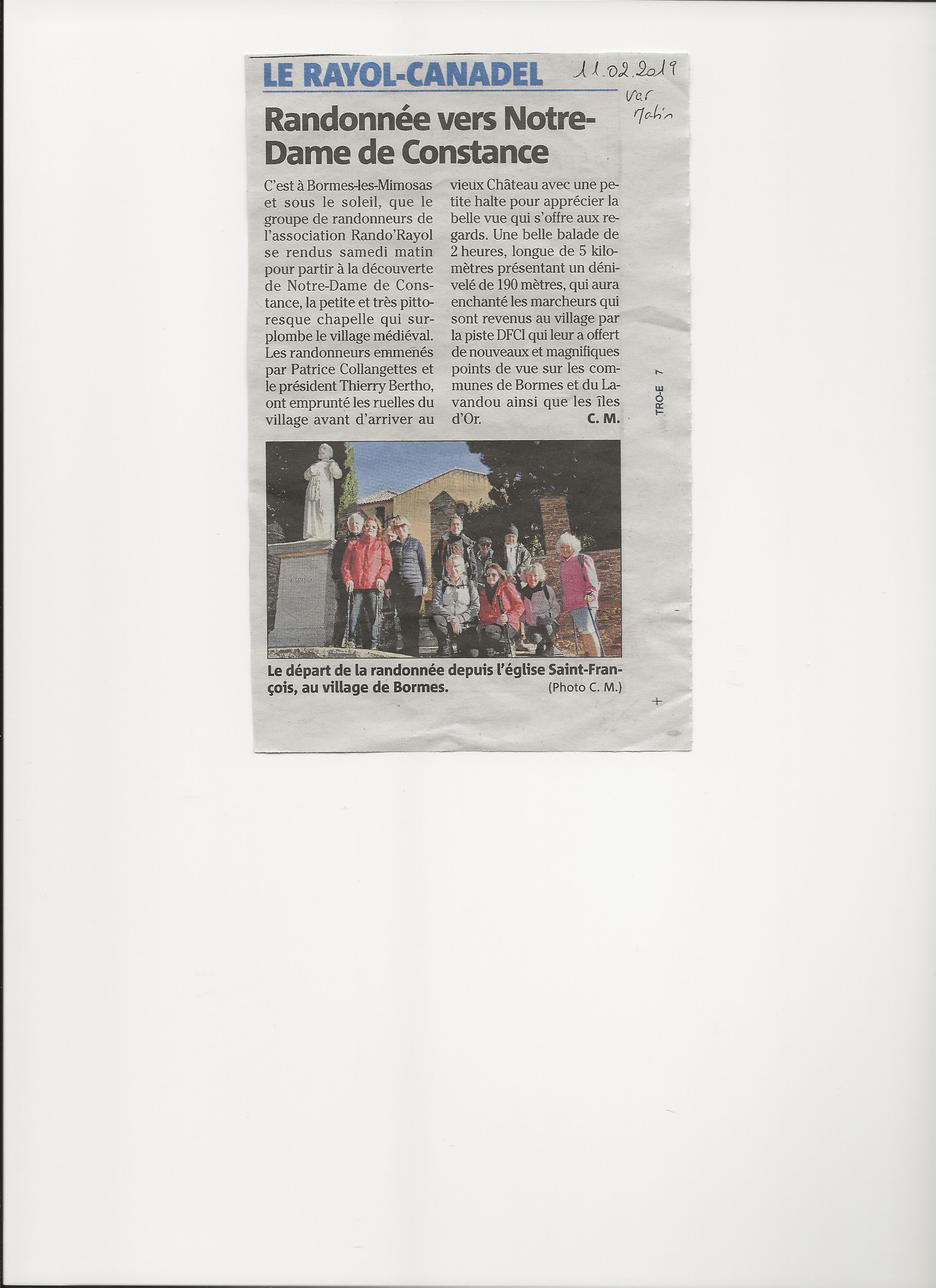 VAR MATIN Février 2019 Notre dame de constance