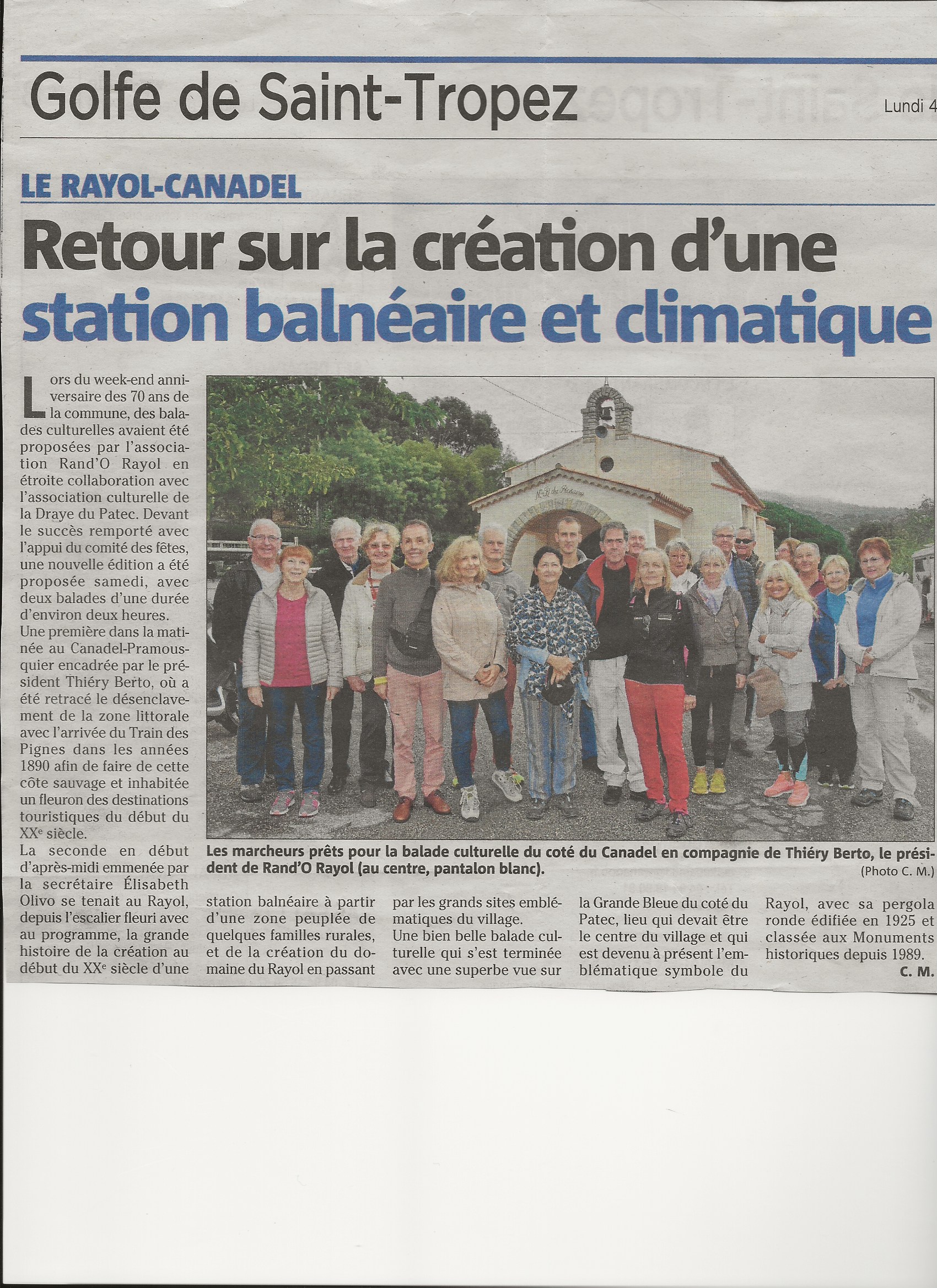 Var matin 70 ans BALADE CULTURELLE